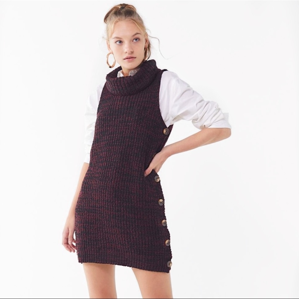 NWT-Urban Outfitters side-button turtleneck dress